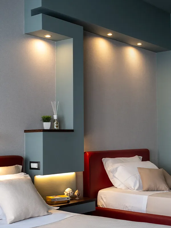 camera accogliente con letti confortevoli b&b imbriani 24 a lecce